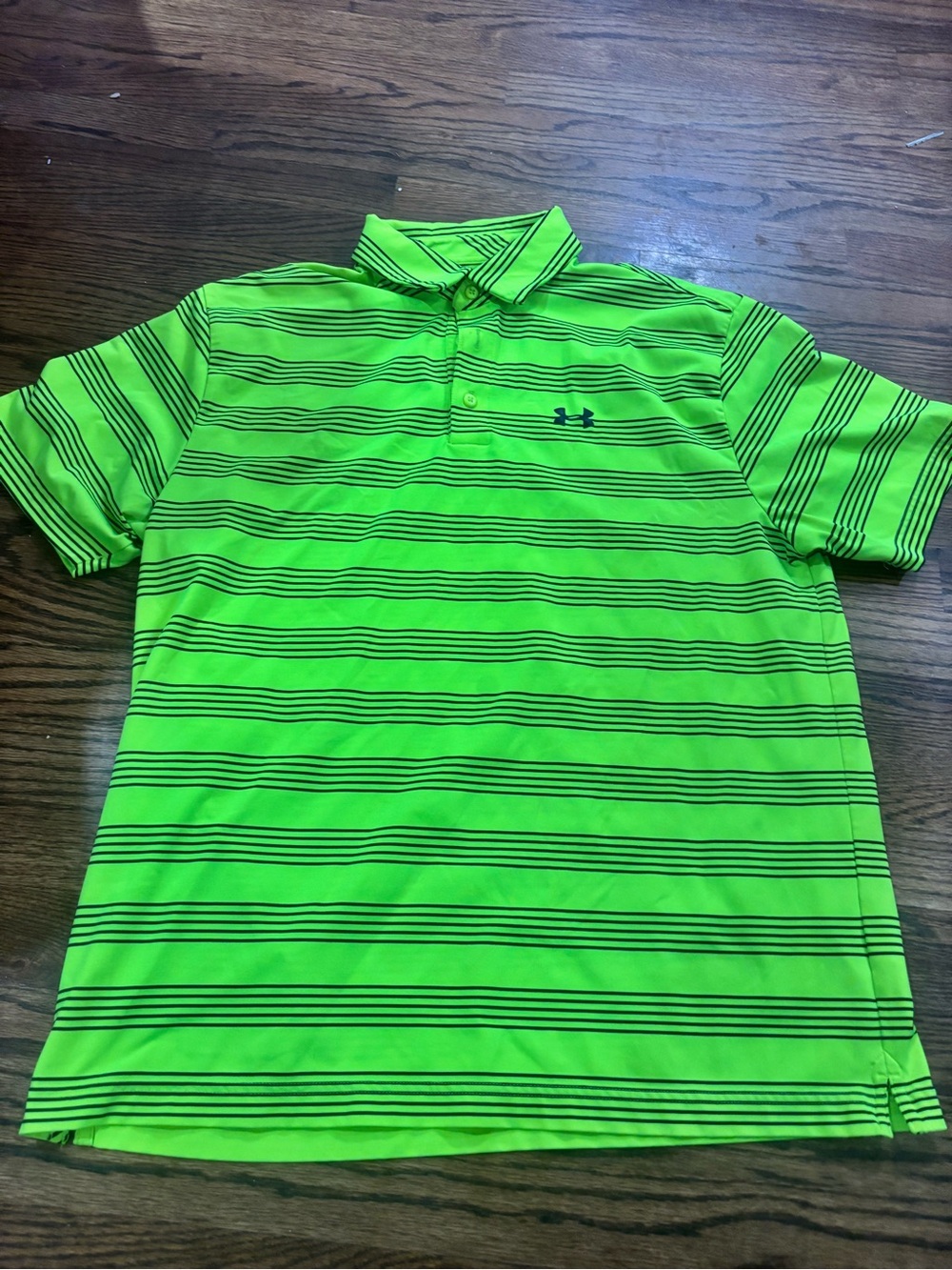 Under Armour Loose HeatGear Performance Golf Polo Shirt  Large Striped